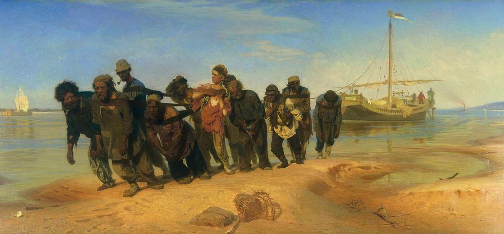Илья Репин. Бурлаки на Волге. 1872-1873. Государственный Русский музей