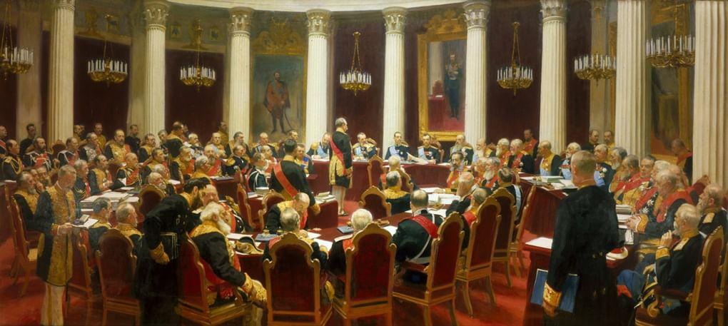 Илья Репин. Юбилейное заседание Государственного совета. 1903. Государственный Русский музей