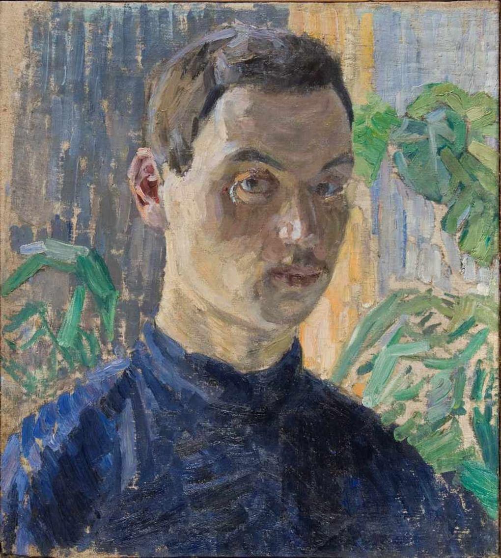 Роберт Фальк. Автопортрет на фоне окна. 1916. Галерея «Дом Нащокина»