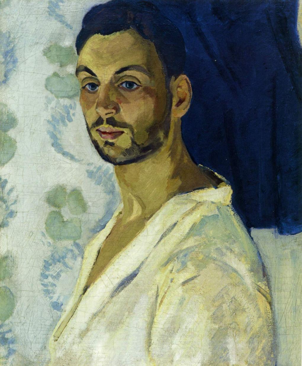 Роберт Фальк. Автопортрет на синем фоне. 1909. Донецкий художественный музей