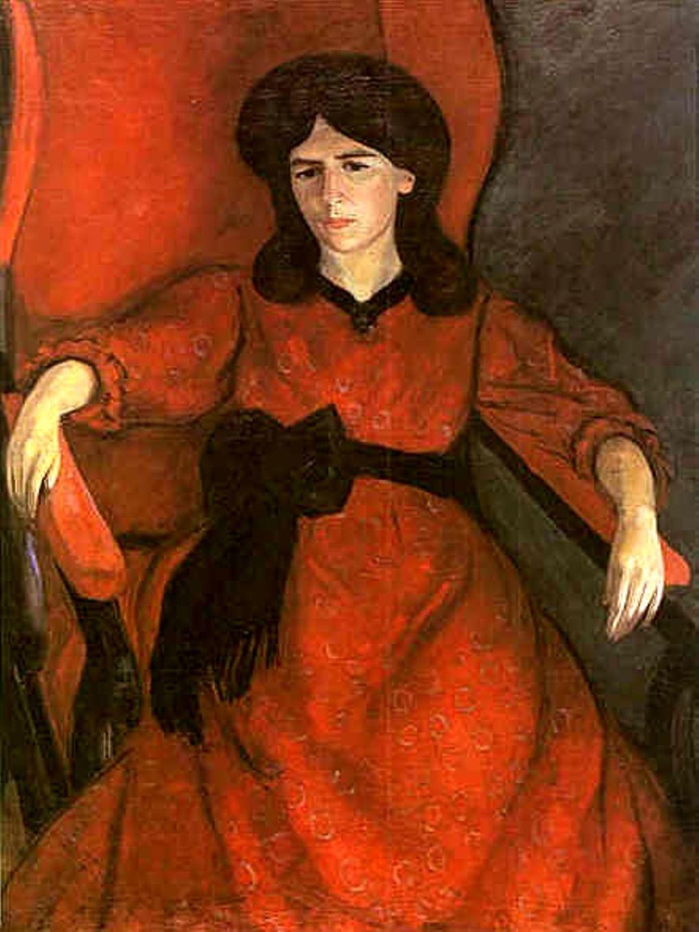 Роберт Фальк. Лиза в кресле. Портрет жены художника. 1910. Донецкий областной художественный музей