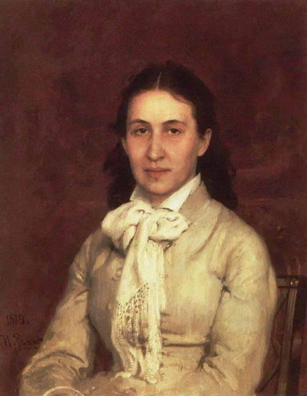 Илья Репин. Портрет Елизаветы Мамонтовой. 1874. Государственный историко-художественный и литературный музей-заповедник «Абрамцево», Москва