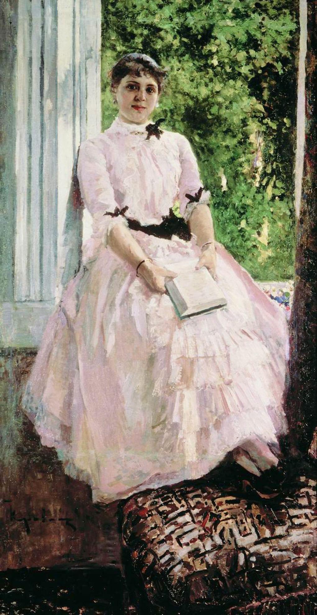 Константин Коровин. Портрет артистки Татьяны Любатович. 1880-ые. Государственный Русский музей