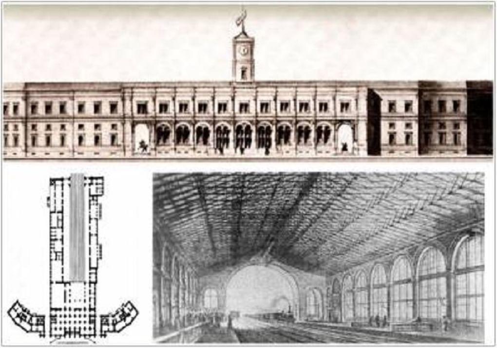 Проект вокзала в Санкт-Петербурге, архитектор Константин Тон
