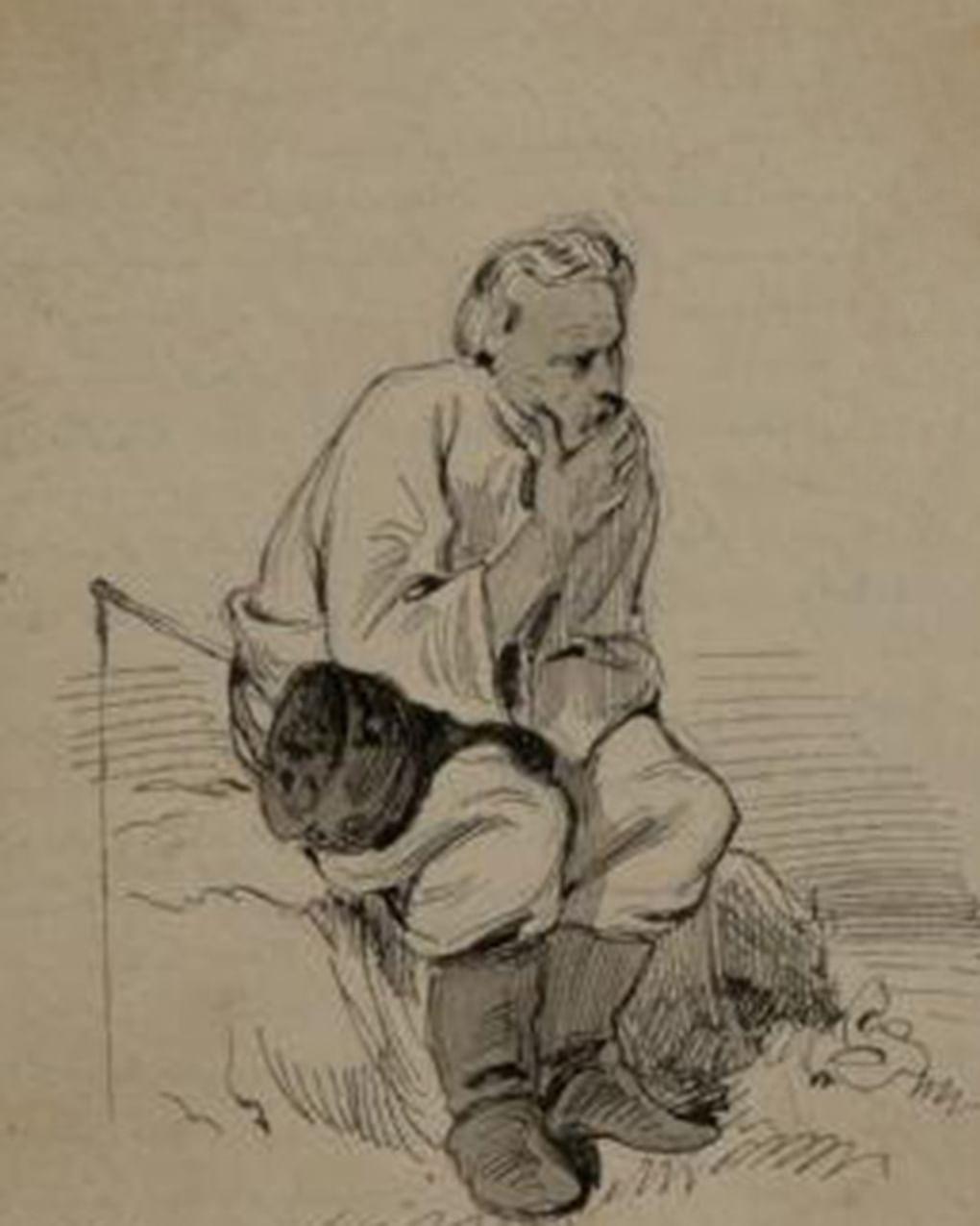 Константин Трутовский. Портрет крестьянина (фрагмент). 1852–1853. Государственный музей истории российской литературы им. В.И. Даля (Государственный литературный музей), Москва