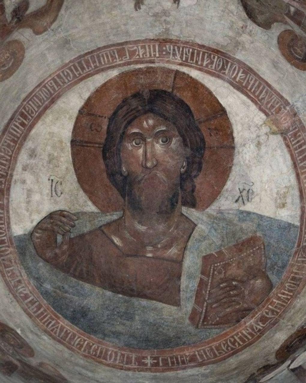 Феофан Грек. Христос Пантократор (фрагмент). 1378. Церковь Спаса Преображения на Ильине улице, Великий Новгород. Фотография: wanderings.online