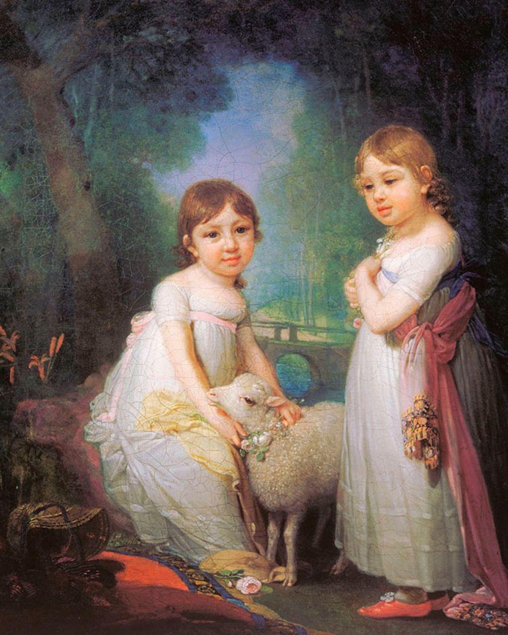 Владимир Боровиковский. Дети с барашком (фрагмент). 1790-е. Рязанский государственный областной художественный музей им. И.П. Пожалостина, Рязань