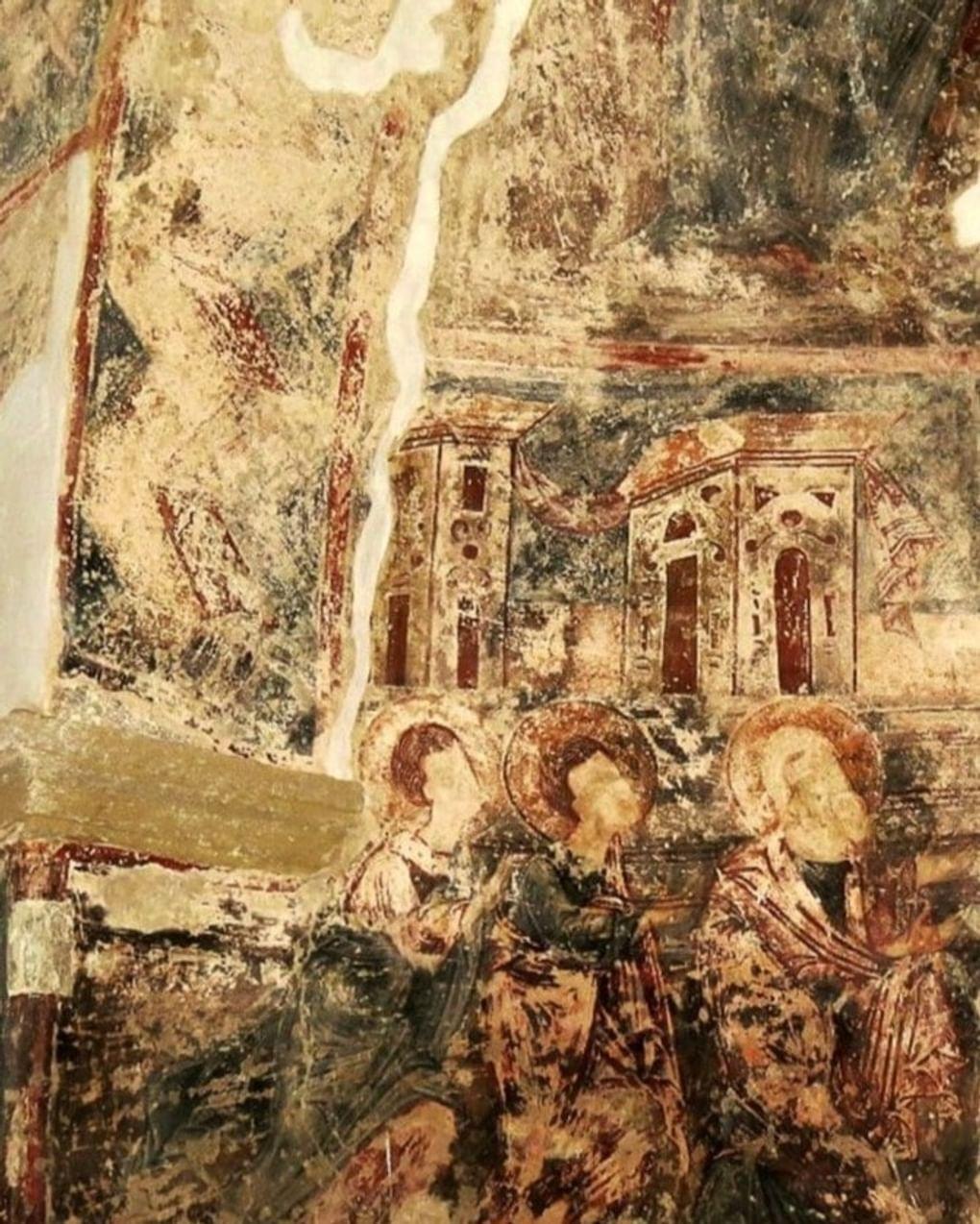 Феофан Грек. Фреска в храме Дмитрия Солунского (фрагмент). Феодосия, Республика Крым. Фотография: Оксана Бугаева / shagau.ru