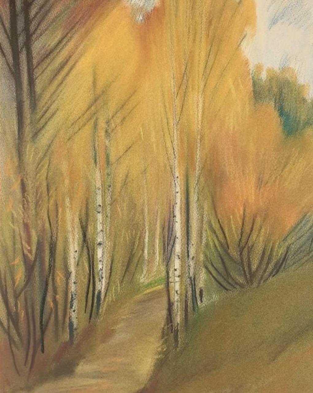 Дмитрий Арсенин. Болдино. Березовая аллея осенью (фрагмент). 1974. Государственный литературно-мемориальный и природный музей-заповедник А.С. Пушкина «Болдино», село Большое Болдино, Нижегородская область