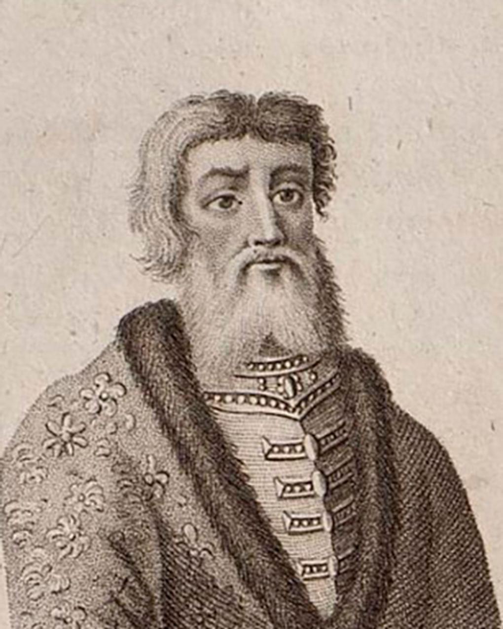 Д.В. Прохорский, Афанасий Афанасьев. Портрет Ивана Калиты (фрагмент). 1819. Московский государственный объединенный художественный историко-архитектурный и природно-ландшафтный музей-заповедник, Москва