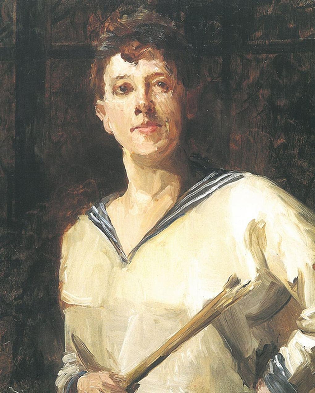 Марианна Веревкина. Автопортрет в матросской блузке (фрагмент). 1893. Городской музей современного искусства, Аскона, Швейцария 