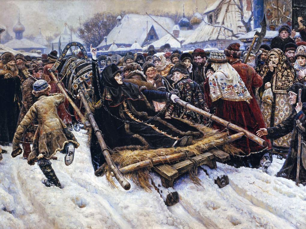 Василий Суриков. Боярыня Морозова (фрагмент). 1887. Государственная Третьяковская галерея, Москва