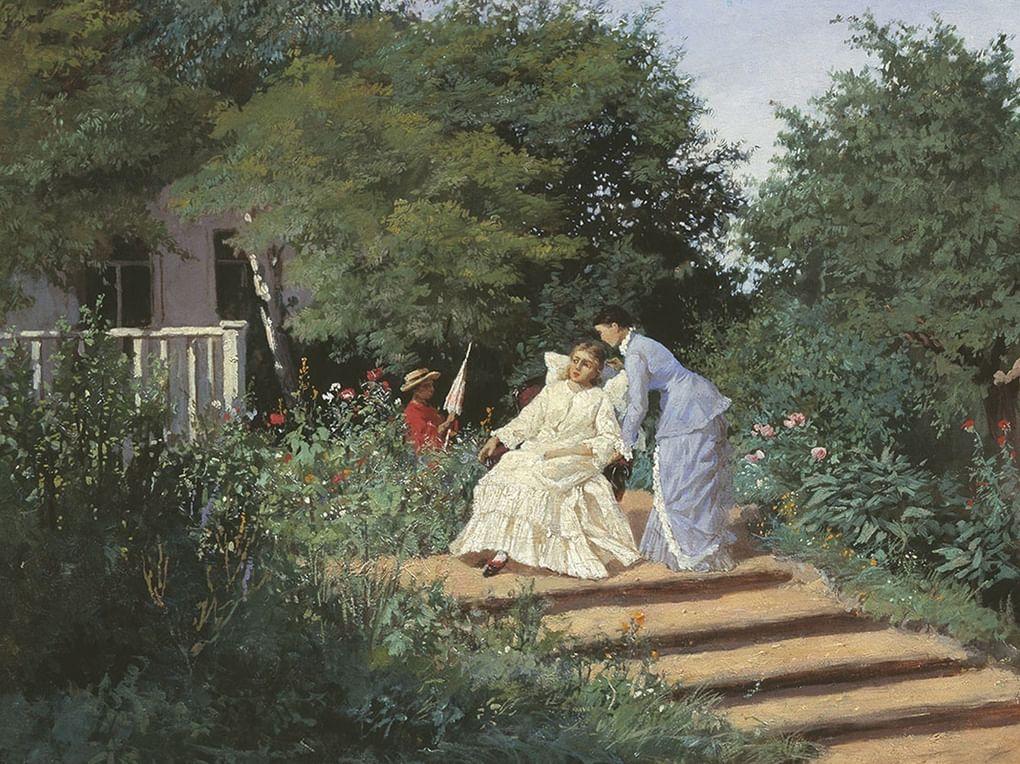 Константин Трутовский. Выздоравливающая (фрагмент). 1880. Художественный музей им. Махарбека Туганова, Владикавказ