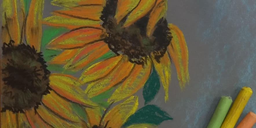 Основное изображение для события Мастер-класс по пастельной живописи Цветы «Подсолнухи»