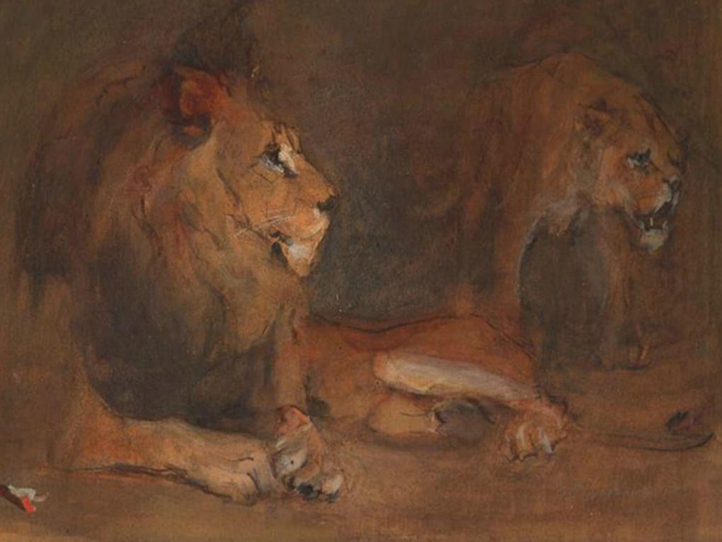 Сергей Герасимов. Львы (фрагмент). 1909. Вятский художественный музей им. В.М. и А.М. Васнецовых, Киров