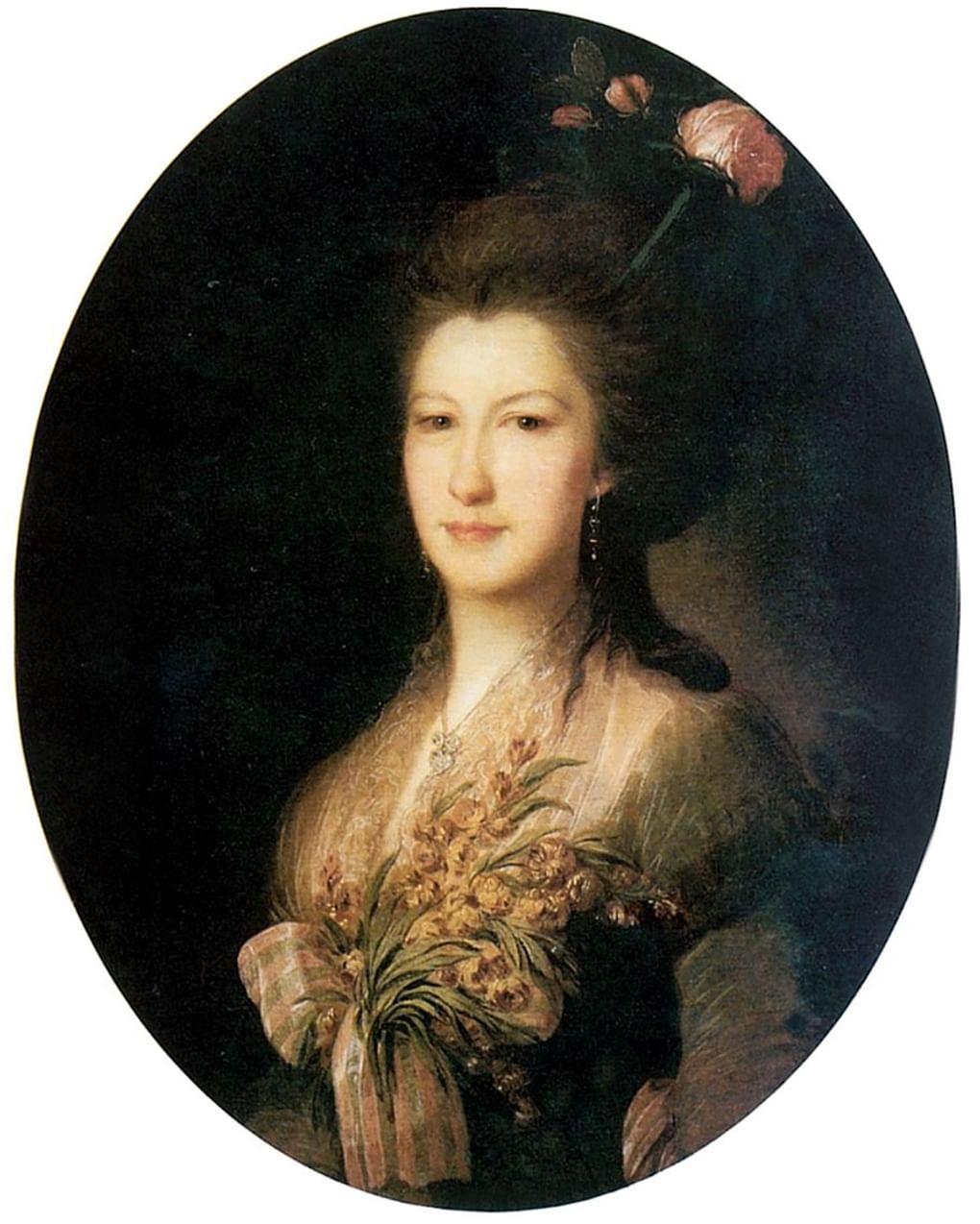 Федор Рокотов. Портрет графини Елизаветы Санти (фрагмент). 1785. Государственный Русский музей, Санкт-Петербург
