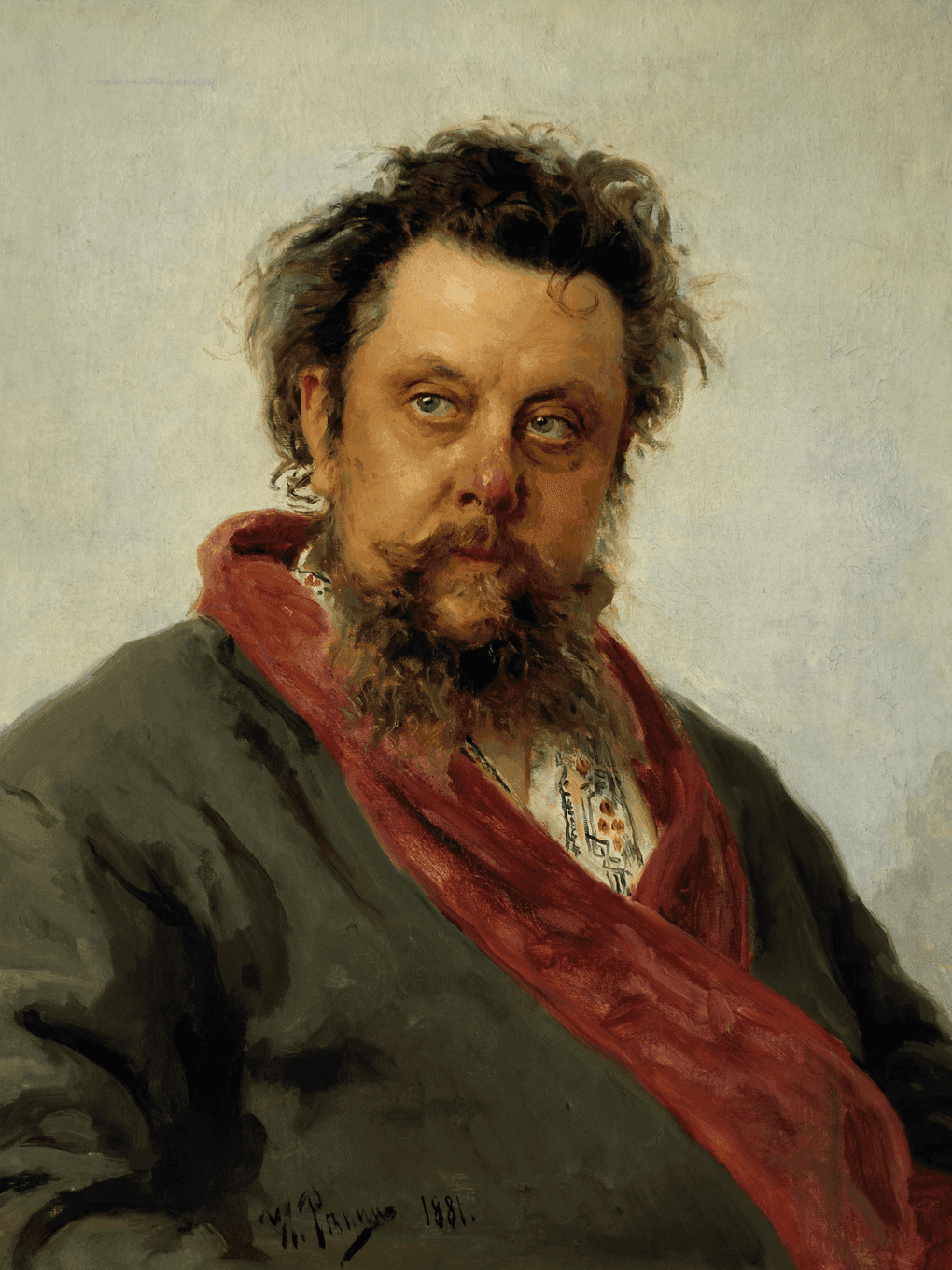 Илья Репин. Портрет композитора Михаила Глинки (фрагмент). 1881.  Государственная Третьяковская галерея, Москва