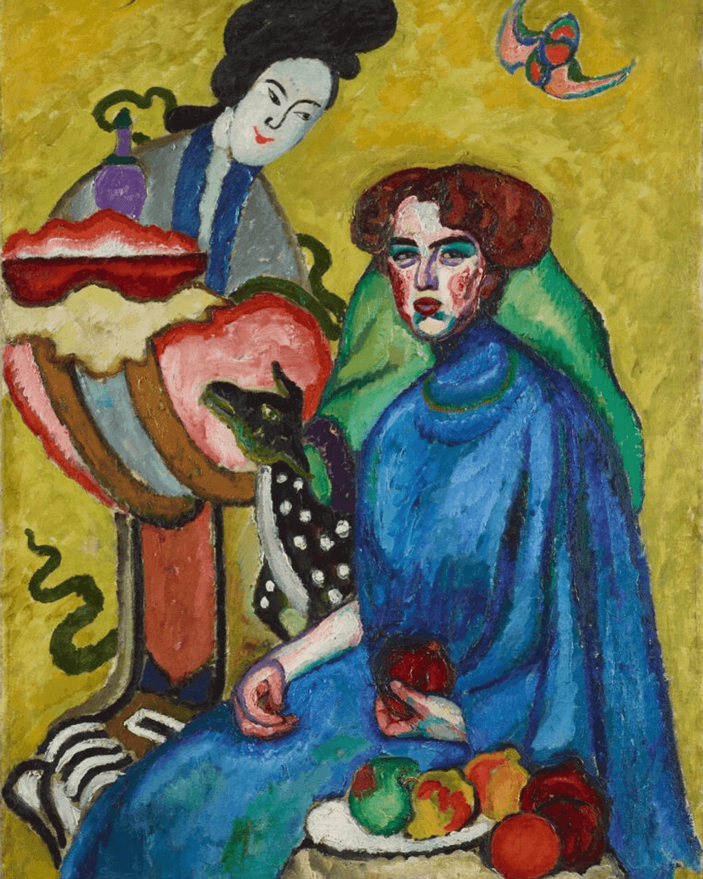 Илья Машков. Портрет Е.И. Киркальди (фрагмент). 1910. Государственная Третьяковская галерея, Москва