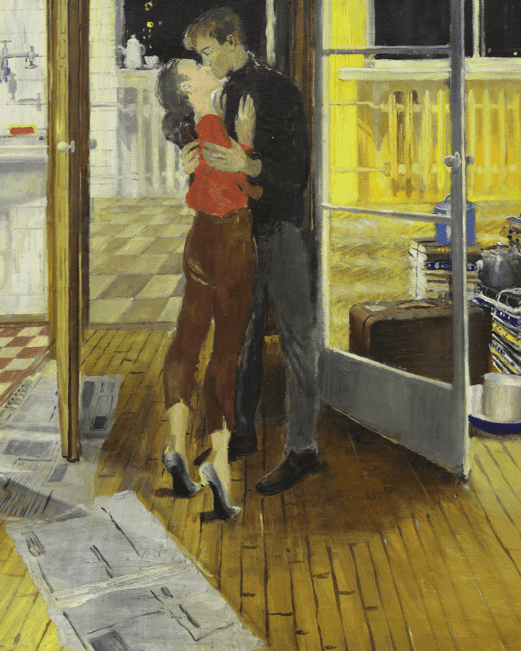 Юрий Пименов. Лирическое новоселье (фрагмент). 1965. Музей Москвы, Москва