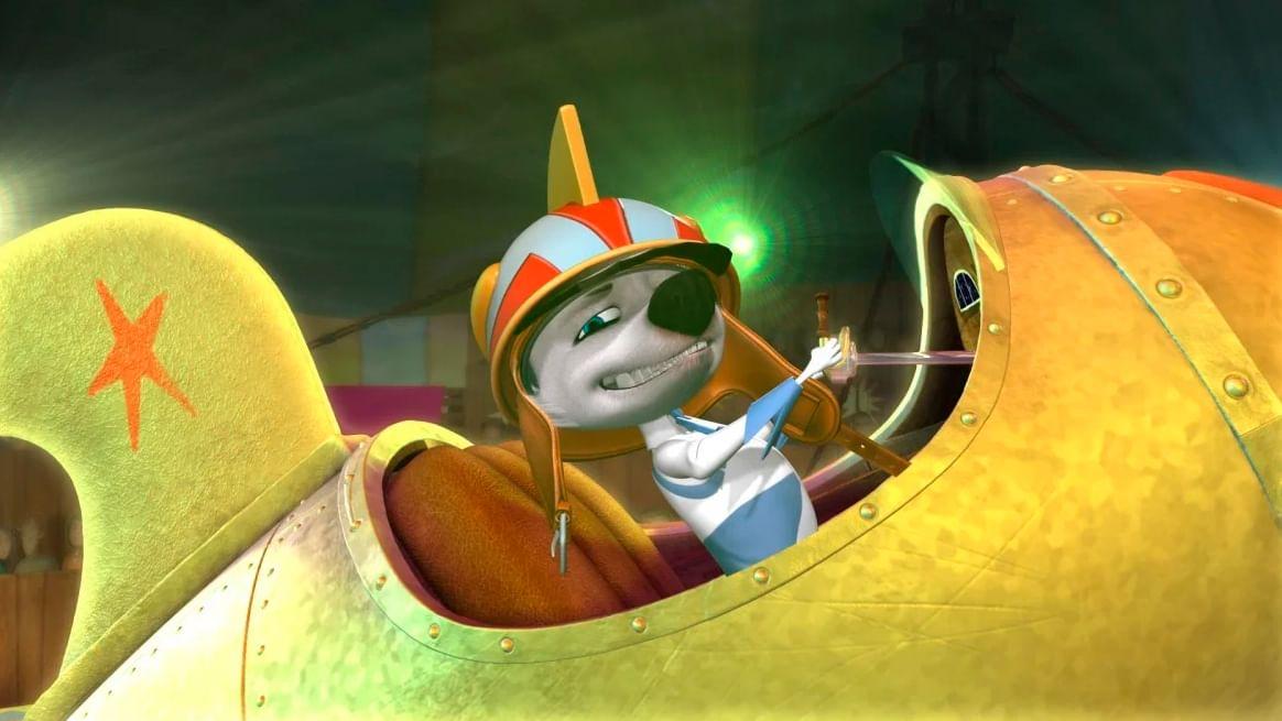 Кадр из мультипликационного фильма Святослава Ушакова и Инны Евланниковой «Белка и Стрелка. Звездные собаки» (2010)