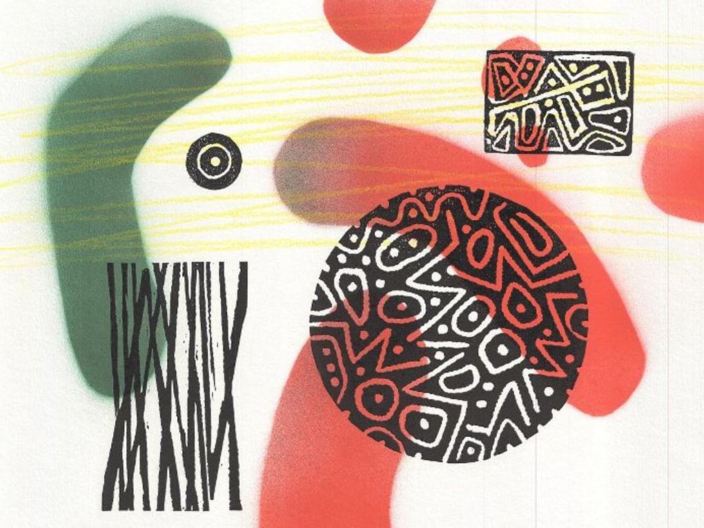 Алексей Парыгин. Лист из книги художника «ИЛИ@ЗДА» (фрагмент). К 125-летию со дня рождения Ильи Зданевича. 2019. Государственный музей В.В. Маяковского, Москва