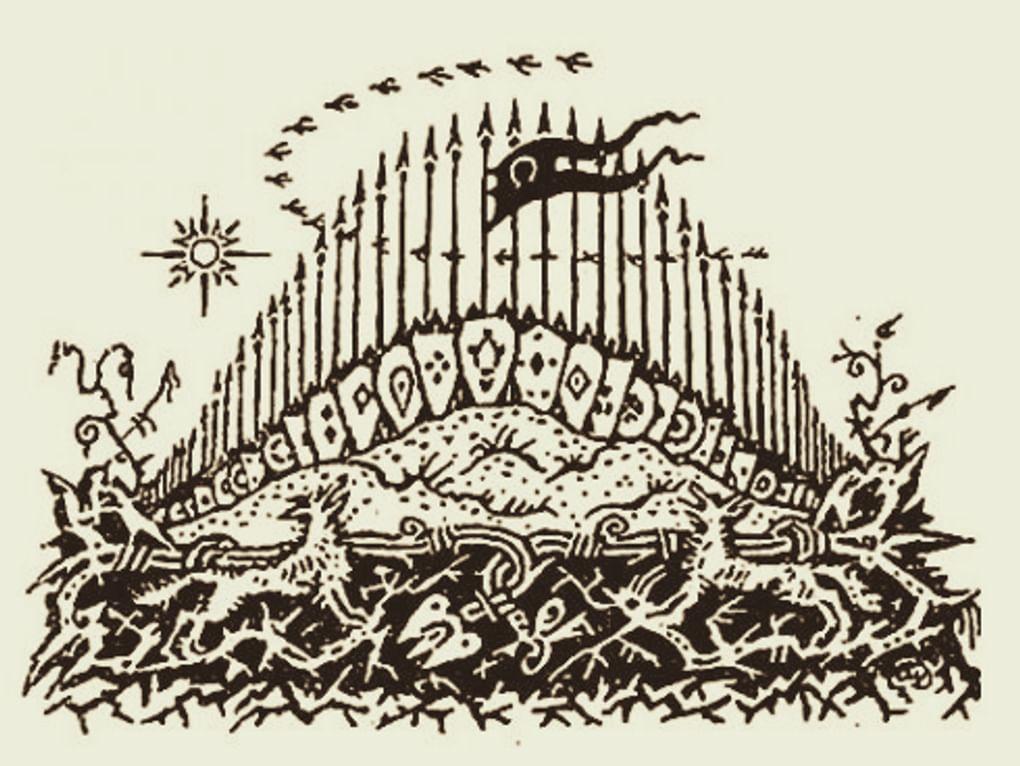 Мстислав Добужинский. Иллюстрация к книге «Слово о полку Игореве». Нью-Йорк (США): издательство «Нового журнала», 1950