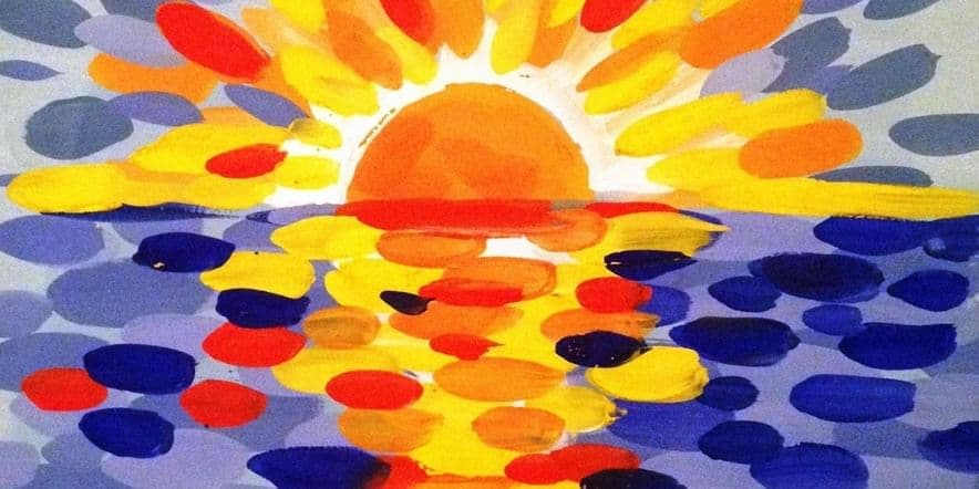 Основное изображение для события Мастер-класс по рисованию гуашевой краской «Яркий закат»