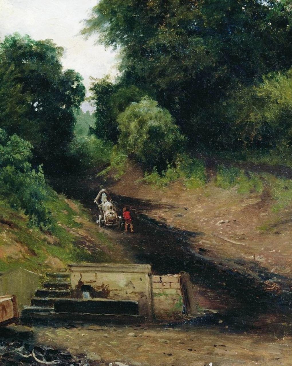 Григорий Мясоедов. Родник (фрагмент). 1890-е. Чувашский государственный художественный музей, Чебоксары