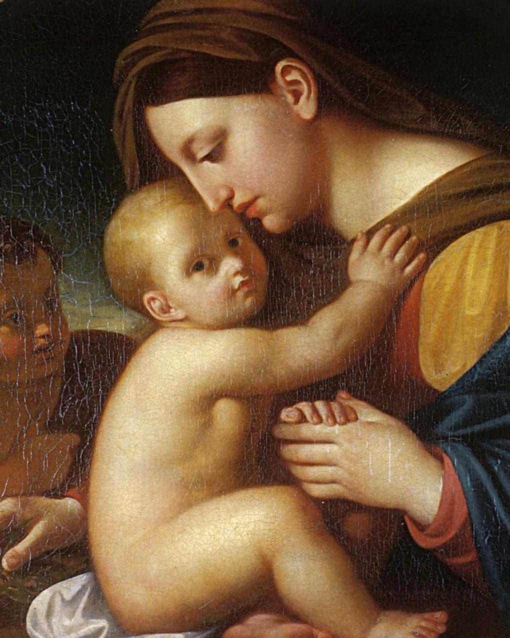 Алексей Егоров. Мадонна с младенцем Христом и Иоанном Крестителем (фрагмент). 1833. Самарский областной художественный музей, Самара