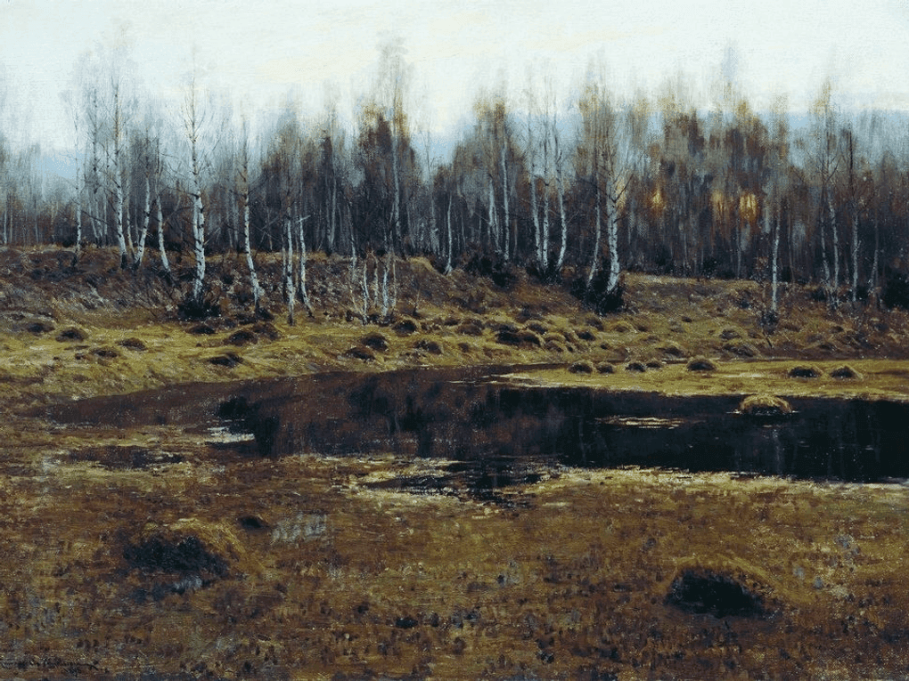 Станислав Жуковский. Весенний вечер (фрагмент). 1896. Дальневосточный художественный музей, Хабаровск
