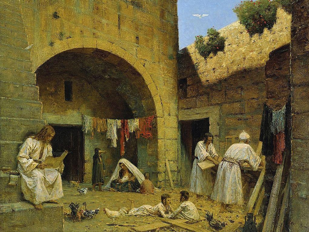 Василий Верещагин. Святое семейство (фрагмент). 1884. Частное собрание