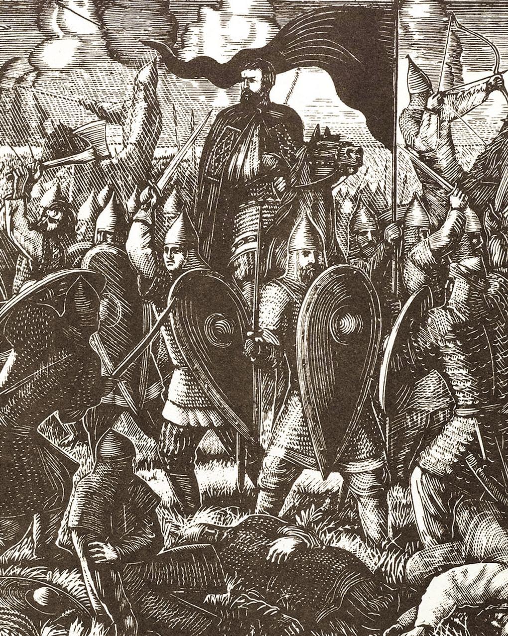 Владимир Фаворский. Битва (фрагмент). Иллюстрация к книге «Слово о полку Игореве». 1937. Государственный музей изобразительных искусств имени А.С. Пушкина, Москва