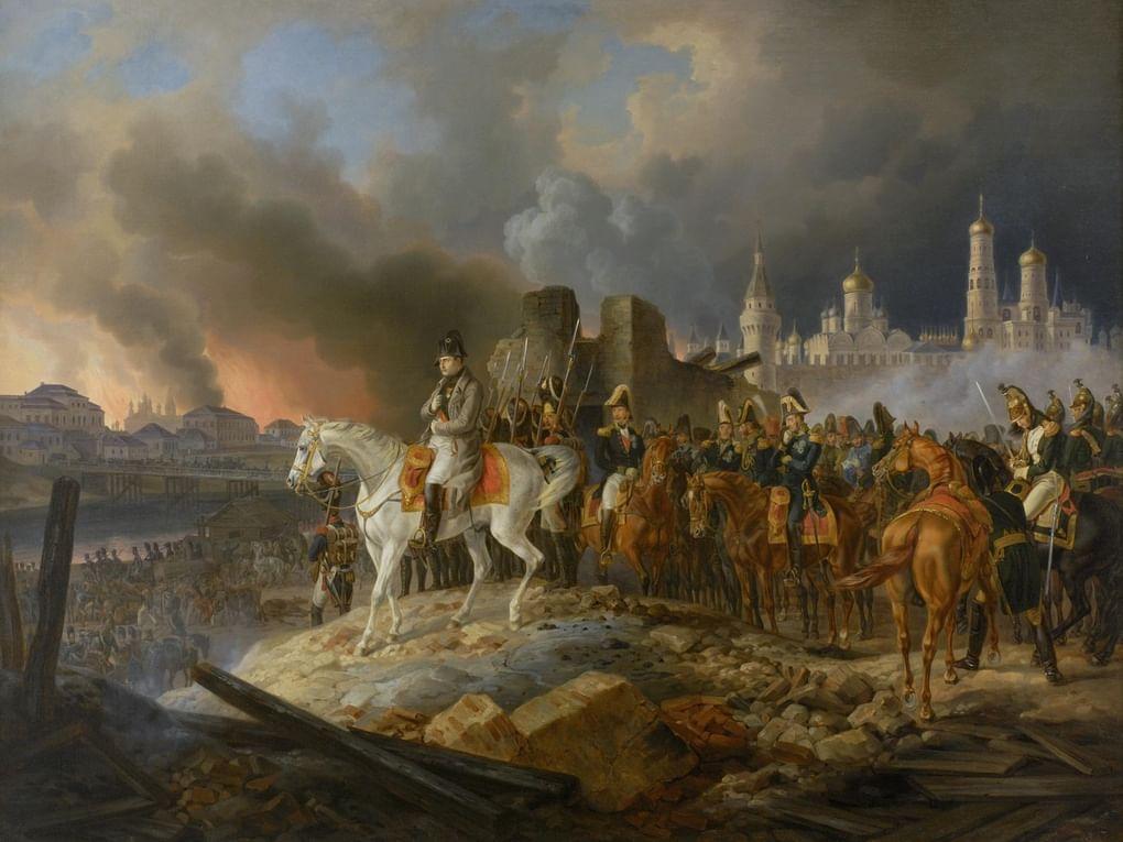 Альбрехт Адам. Наполеон в горящей Москве. 1840. Музеи Московского Кремля, Москва
