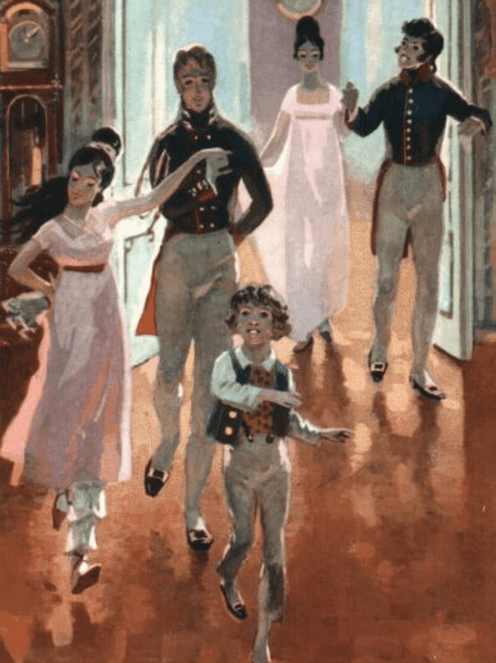 Андрей Николаев. Дети Ростовых (фрагмент). Иллюстрация к роману Льва Толстого «Война и мир». 1976. Саратовский областной музей краеведения, Саратов