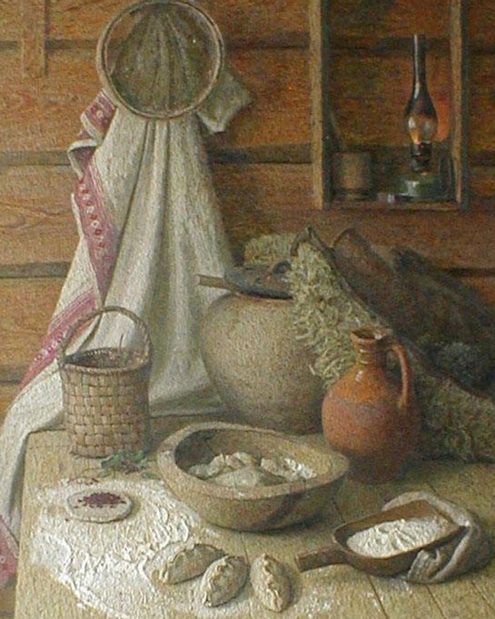 Александр Коняшин. Пироги с калиной (фрагмент). 1980. Музейный ресурсный центр, Ноябрьск, Ямало-Ненецкий автономный округ