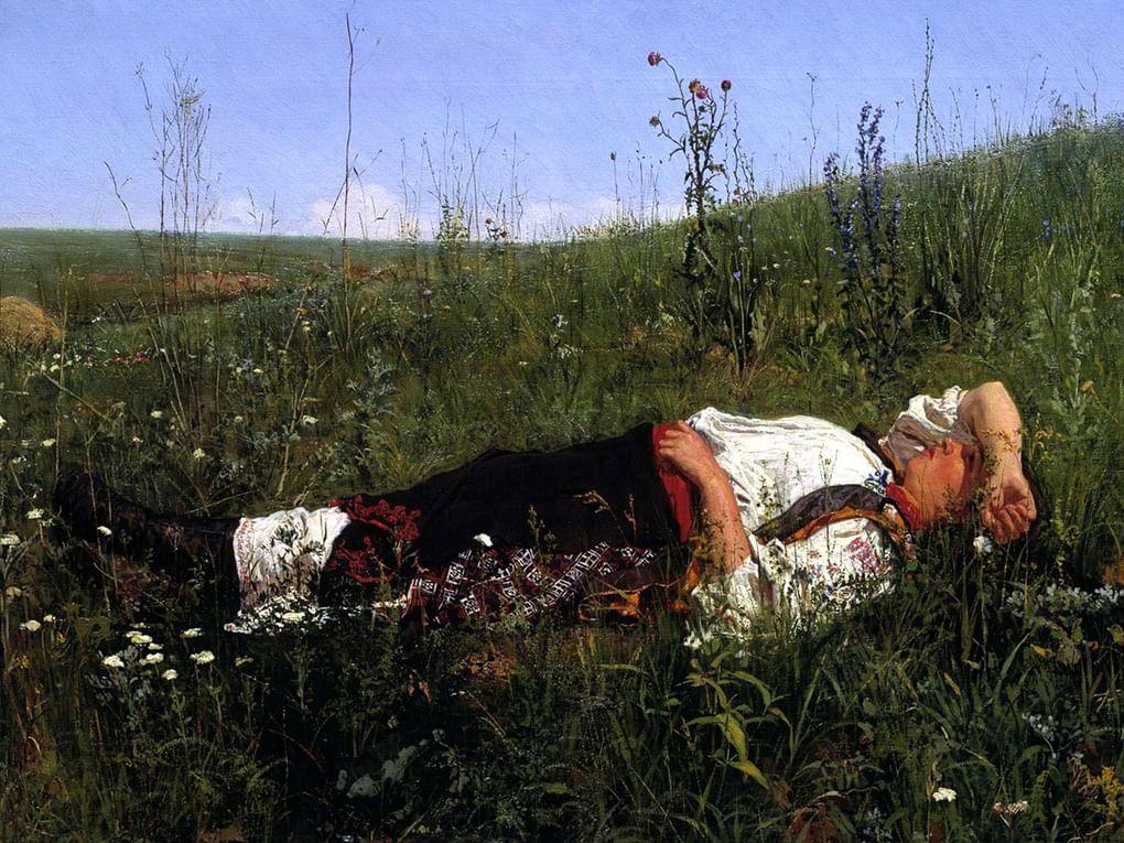 Николай Кузнецов. В праздник (фрагмент). 1879. Государственная Третьяковская галерея, Москва