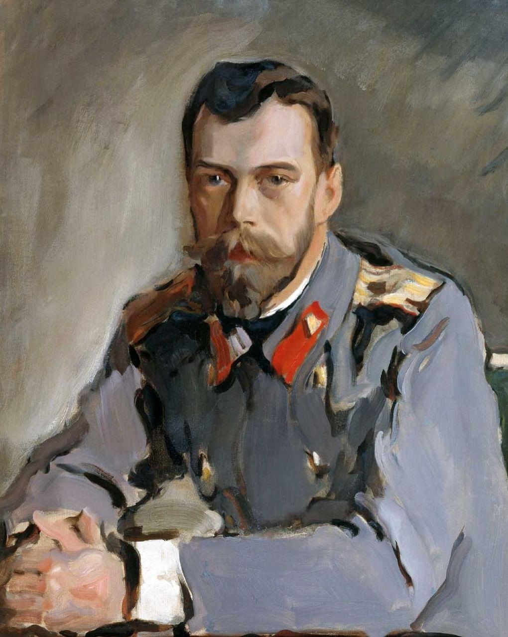 Валентин Серов. Портрет императора Николая II (Портрет Николая II в серой тужурке). 1900-е годы. Государственная Третьяковская галерея, Москва
