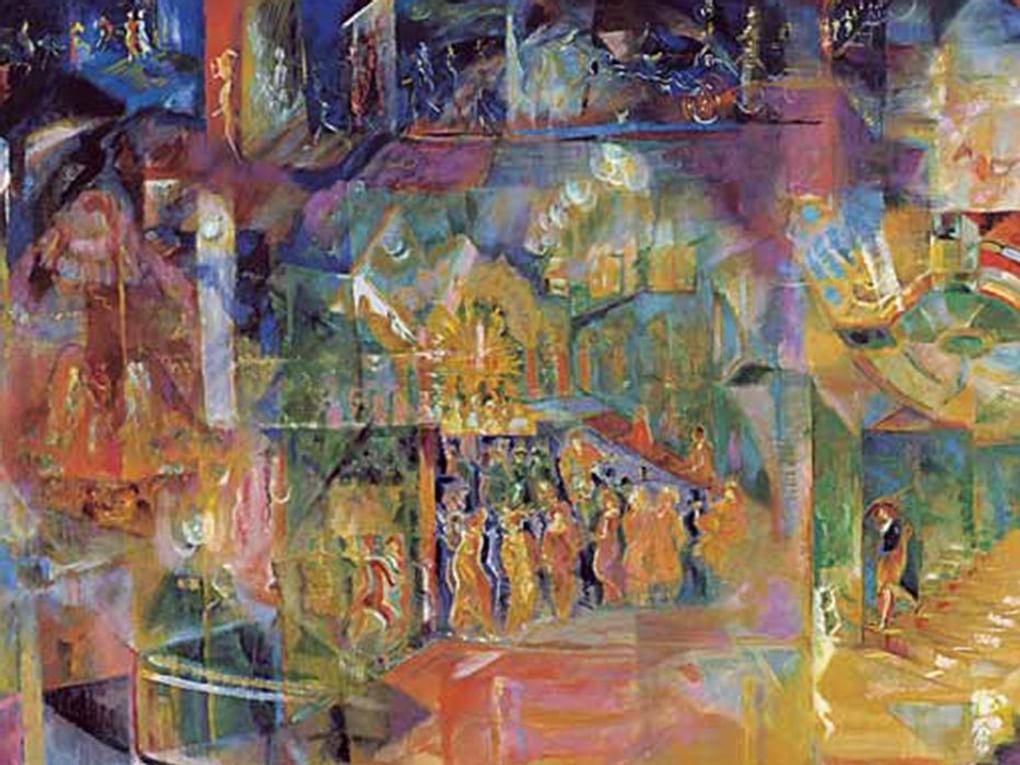 Георгий Якулов. Бар (фрагмент). 1915. Государственная Третьяковская галерея, Москва