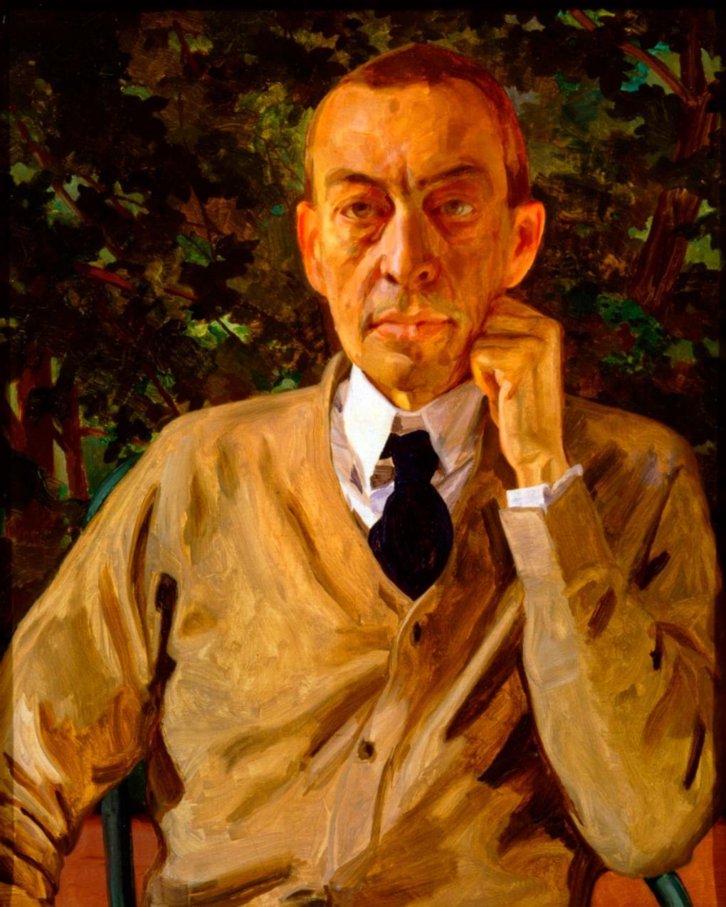 Константин Сомов. Портрет композитора Сергея Рахманинова. 1925. Государственный Русский музей, Санкт-Петербург