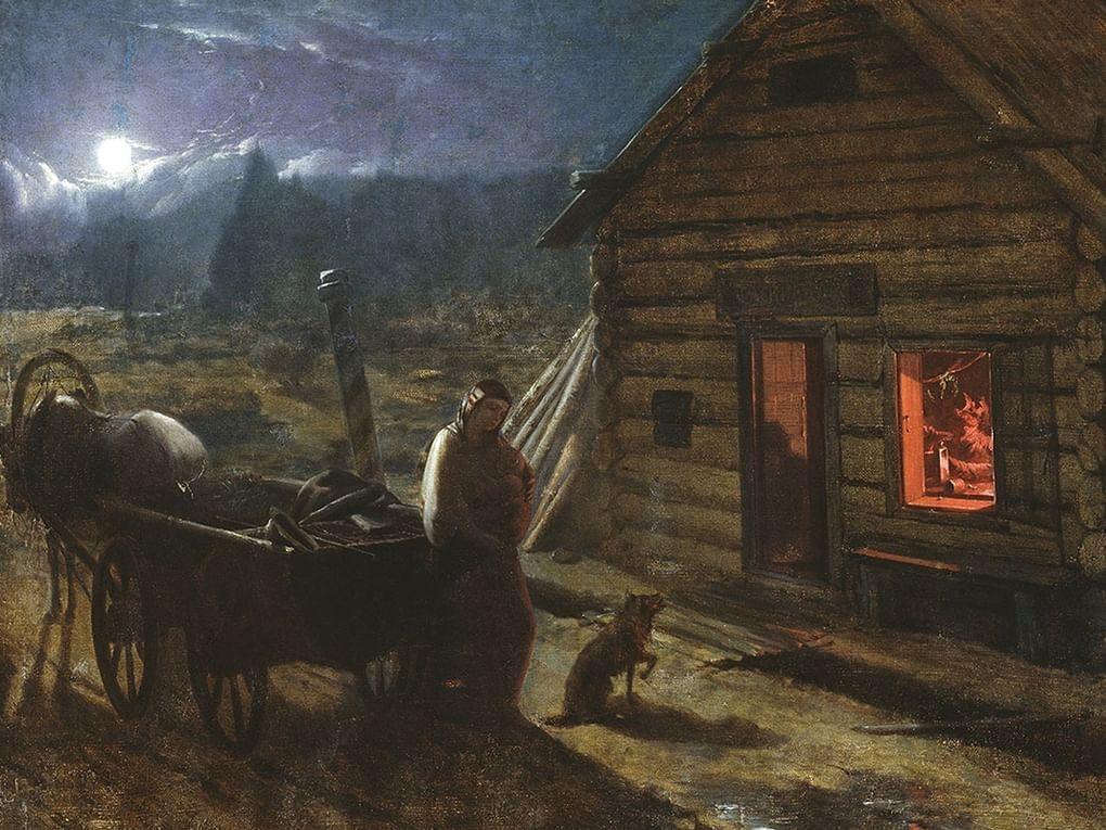 Константин Трутовский. У кабака (фрагмент). XIX век. Государственный Русский музей, Санкт-Петербург