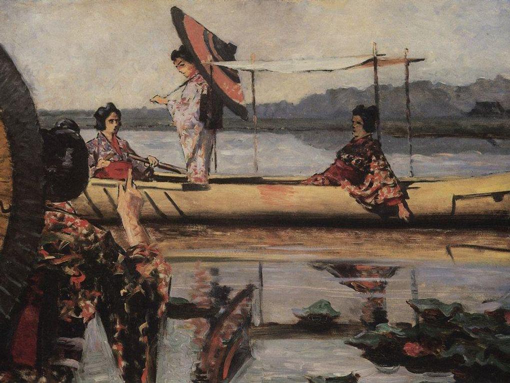 Василий Верещагин. Прогулка в лодке (фрагмент). 1903-1904. Государственный Русский музей, Санкт-Петербург