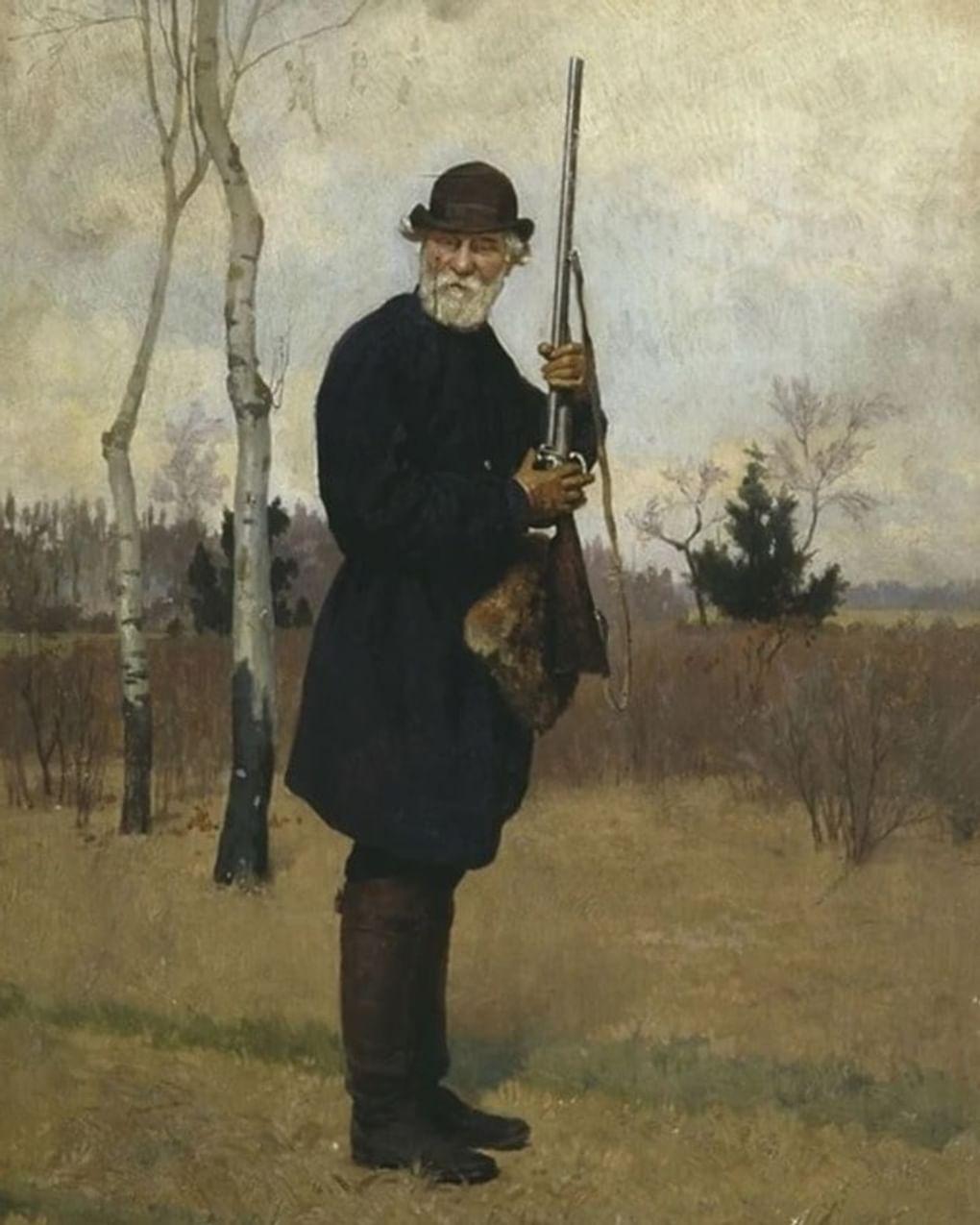 Николай Дмитриев-Оренбургский. Портрет Ивана Тургенева в костюме охотника (фрагмент). 1879. Литературный музей Пушкинского Дома Российской Академии наук, Санкт-Петербург