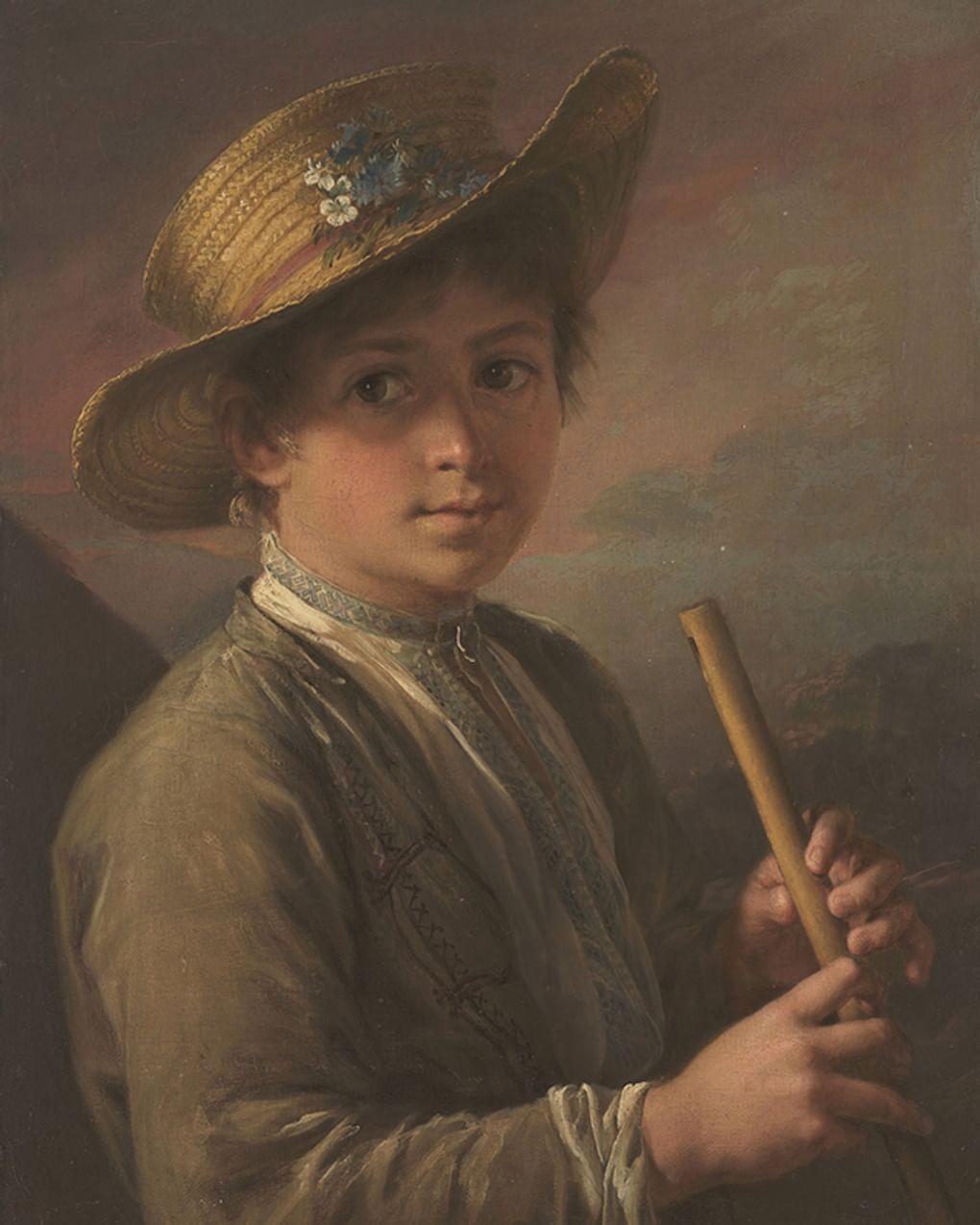 Василий Тропинин. Мальчик с жалейкой (фрагмент). 1820. Государственная Третьяковская галерея, Москва