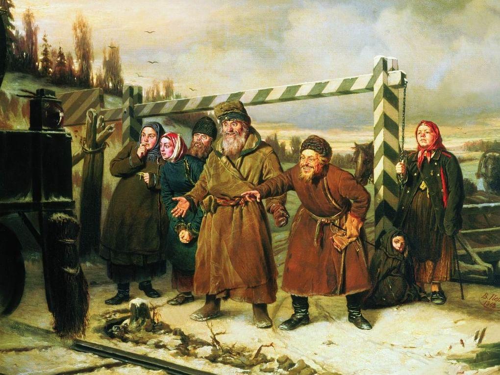 Василий Перов. На железной дороге (фрагмент). 1862. Государственная Третьяковская галерея, Москва