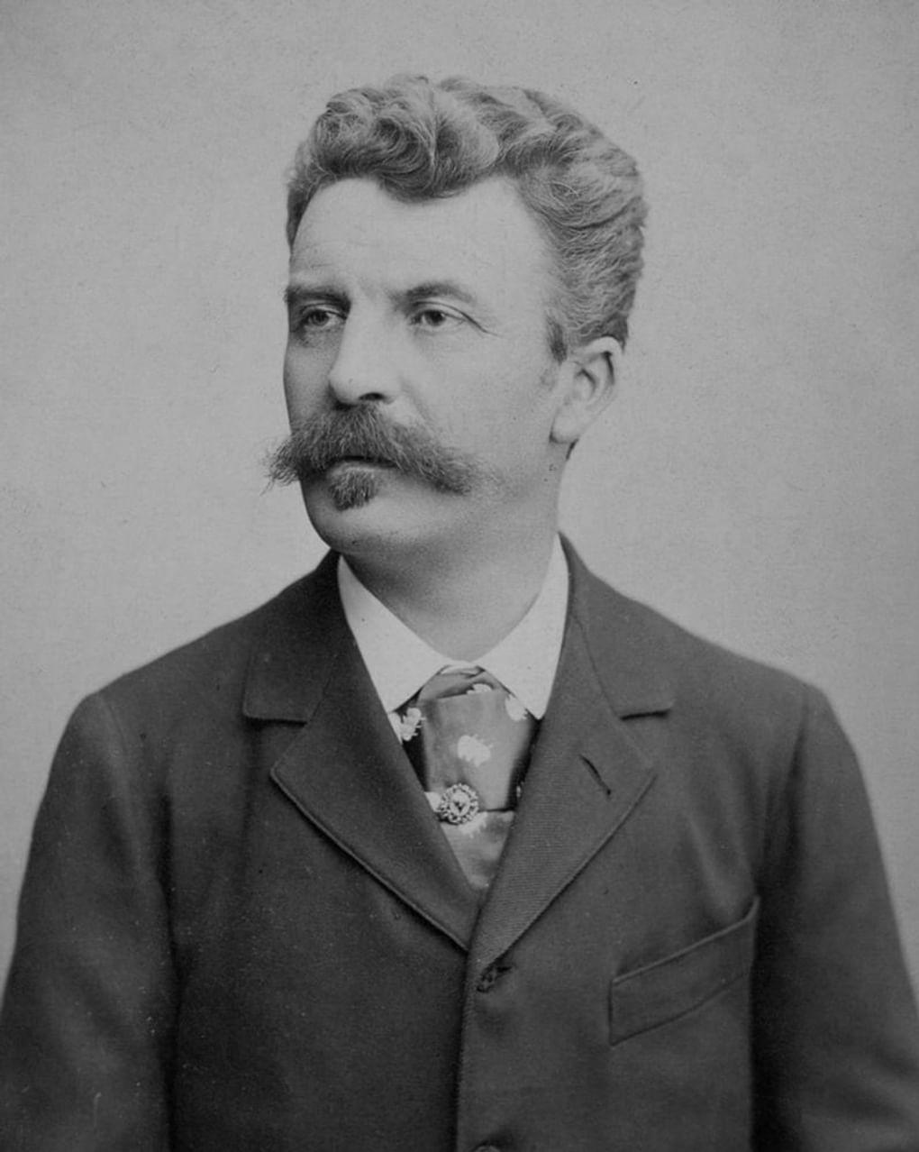 Писатель Ги де Мопассан. Париж, Франция, 1880-е годы. Фотография: Франц Бенке / Государственный музей истории российской литературы имени В.И. Даля (Государственный литературный музей), Москва