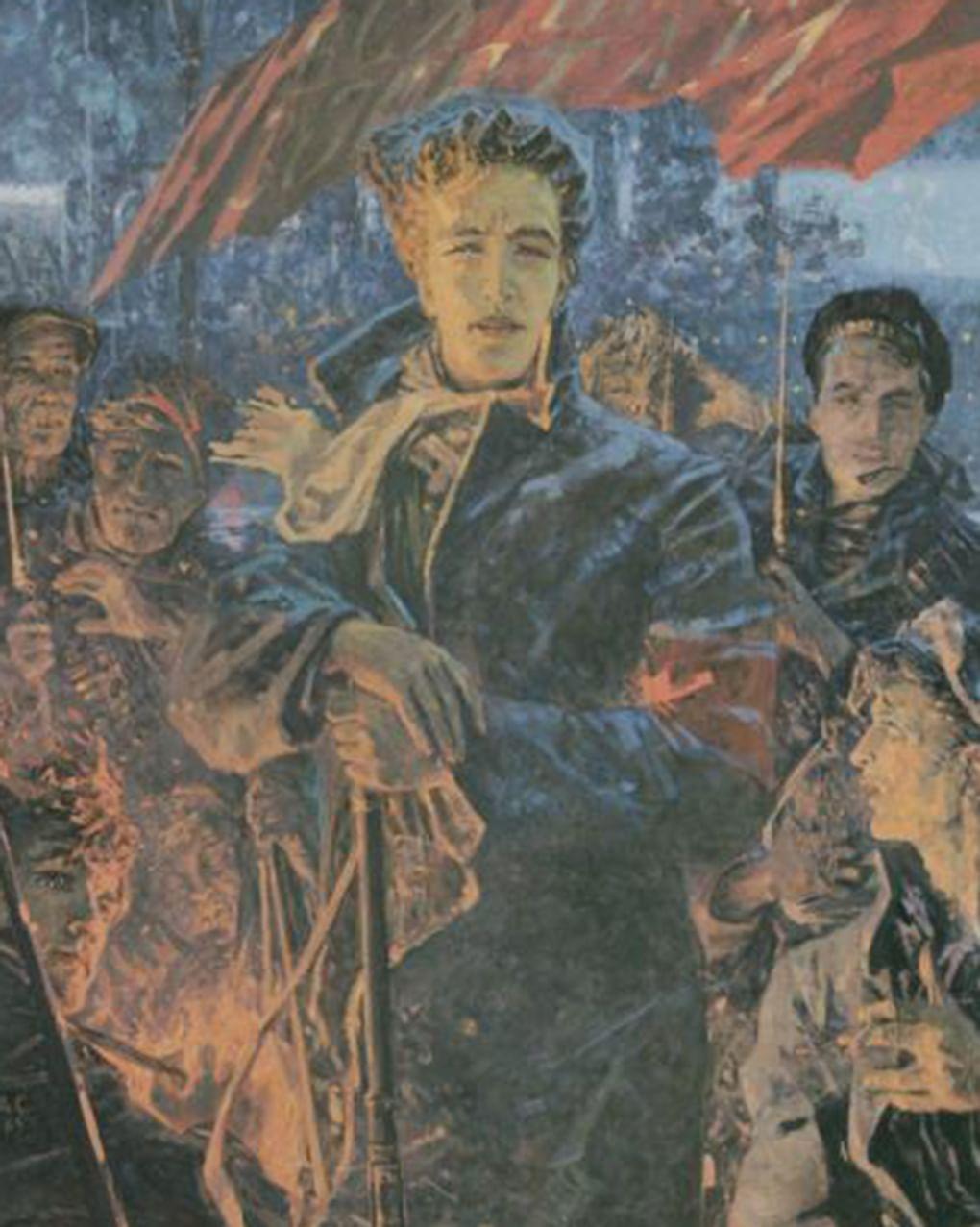 Александр Самохвалов. Александр Блок в рабочем пикете (фрагмент). 1964. Государственный Русский музей, Санкт-Петербург