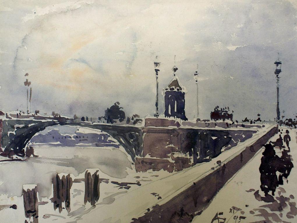 Александр Бенуа. Николаевский мост в Петербурге. 1895. Государственный Эрмитаж, Санкт-Петербург 