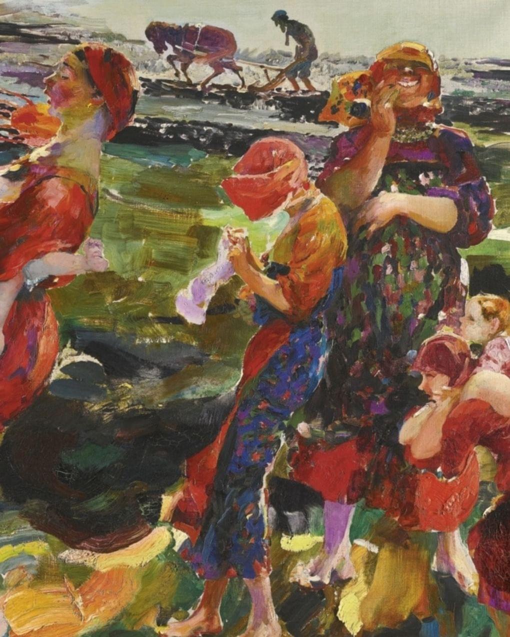 Филипп Малявин. Сельская жизнь (фрагмент). Не позднее 1940. Частное собрание
