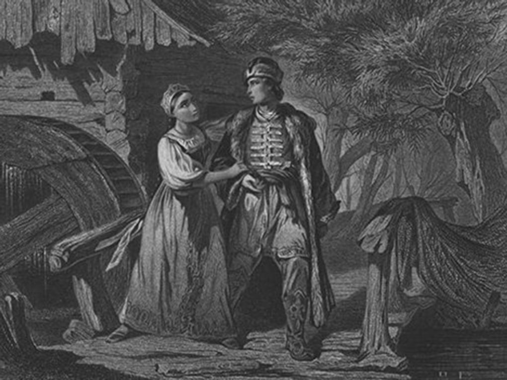 Константин Трутовский. Иллюстрация к поэме Александра Пушкина «Русалка» (фрагмент). 2-я половина XIX века. Государственное музейное объединение «Художественная культура Русского Севера», Архангельск