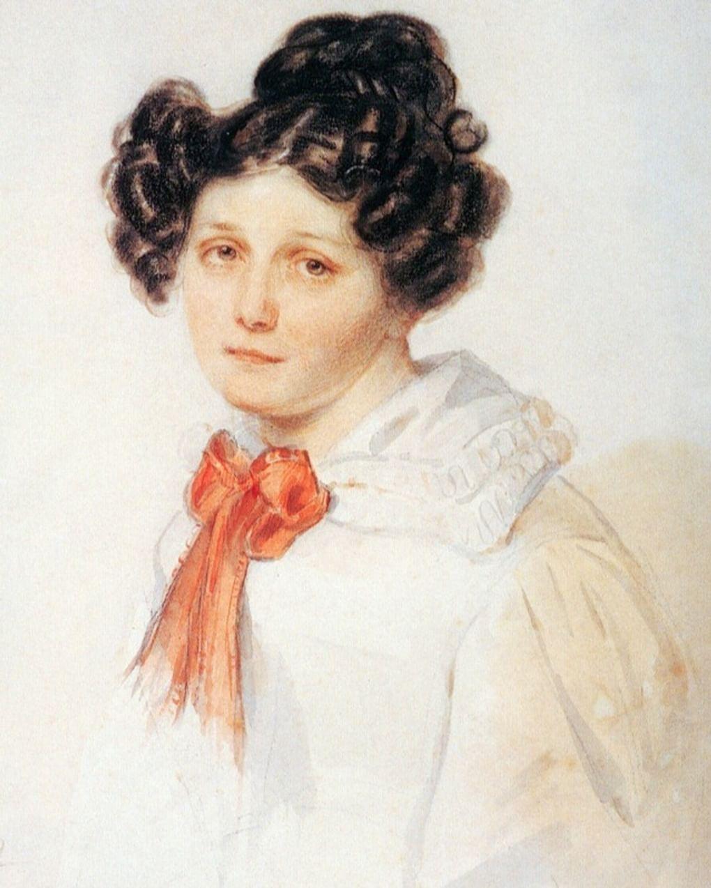 Петр Соколов. Портрет Прасковьи Анненковой. 1825. Частное собрание